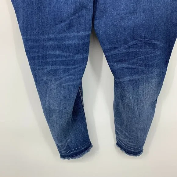 Cato Jeans High Rise Skinny Ankle Crop Raw Hem Classic Denim - Picture 7 of 8